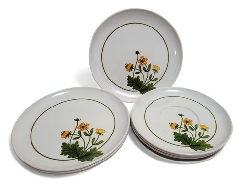 Vintage floral melamine - floral, plates